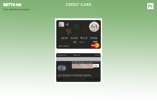 Модерен стил Бутан Шаблон за мастер картички на националната банка Бутан